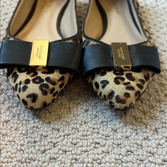 Kate Spade Animal Print Flats with Black Accent - Picture 2 of 9
